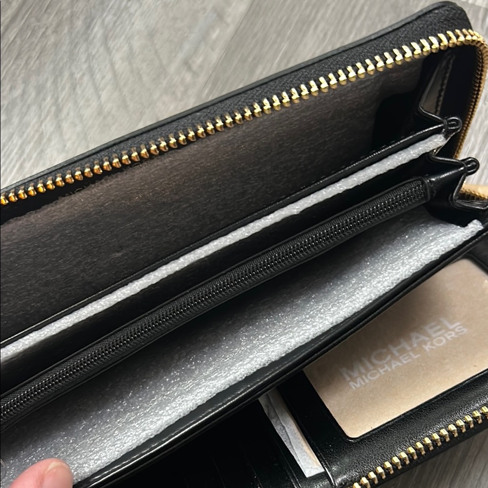 Michael Kors Black Wristlet with Gold Accents - Picture 4 of 8